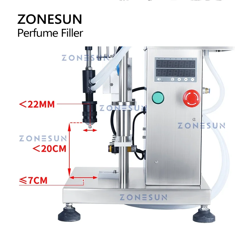 Perfume Fragrance Machine - ZONESUN ZS-YTZL500S シングルヘッド空気圧式真空香水充填機 香水ボトル液体充填機