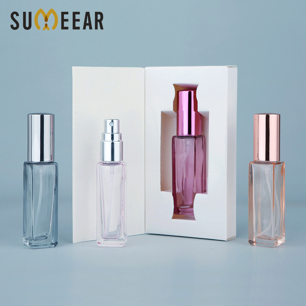 Perfume Decant Sample - 10 ミリリットル香水瓶多色ボトルと包装箱高品質厚いガラス詰め替え可能なモールドスプレーボトル 10/20/30/40 個
