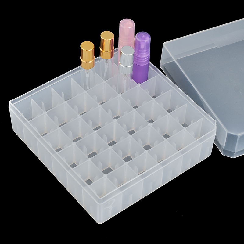 Perfume Decant Sample - ポータブルフレグランスホルダー,プラスチックボックス,イージーサークル,65x143x143mm/142x142x95mm