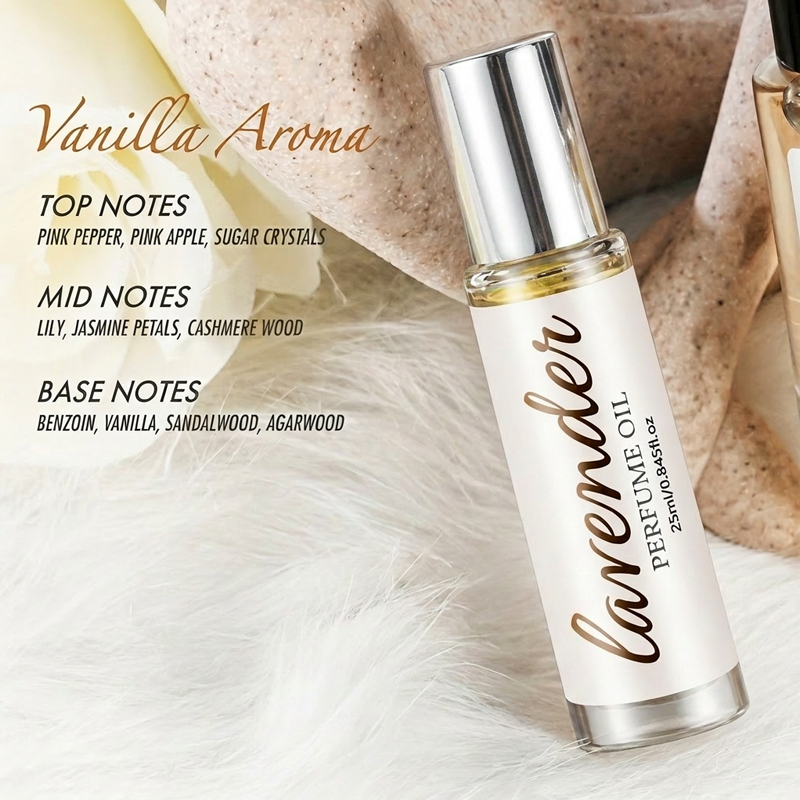 バニラフレグランス香水エッセンシャルオイルスプレー、25ml - Perfume Fragrance Vanilla のレビューと価格