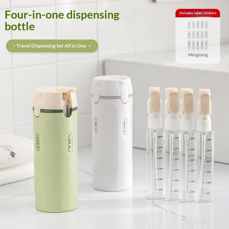 漏れ防止4in1詰め替え式トラベルボトルセット、シャンプー、 - Perfume Fragrance Machine のレビューと価格